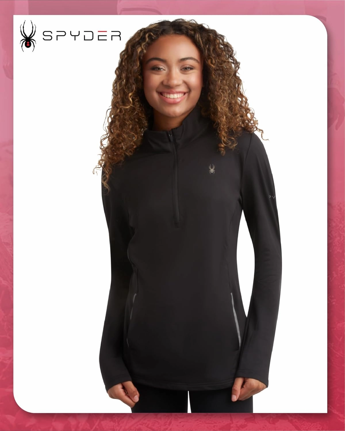 Spyder Women’s Active Sweatshirt - Lightweight Long Sleeve Quarter Zip Knit Pullover for Running, Hiking and Workout (S-XL)