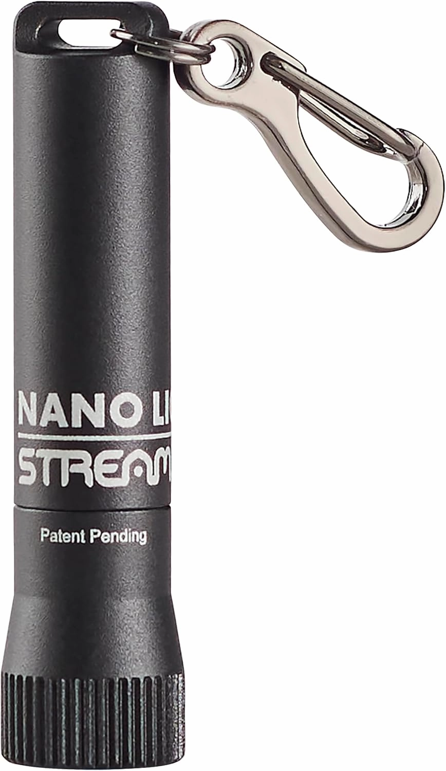 Streamlight 73020 Nano Light II 20-Lumens Miniature Keychain LED Flashlight with AAAA Alkaline Battery, Black