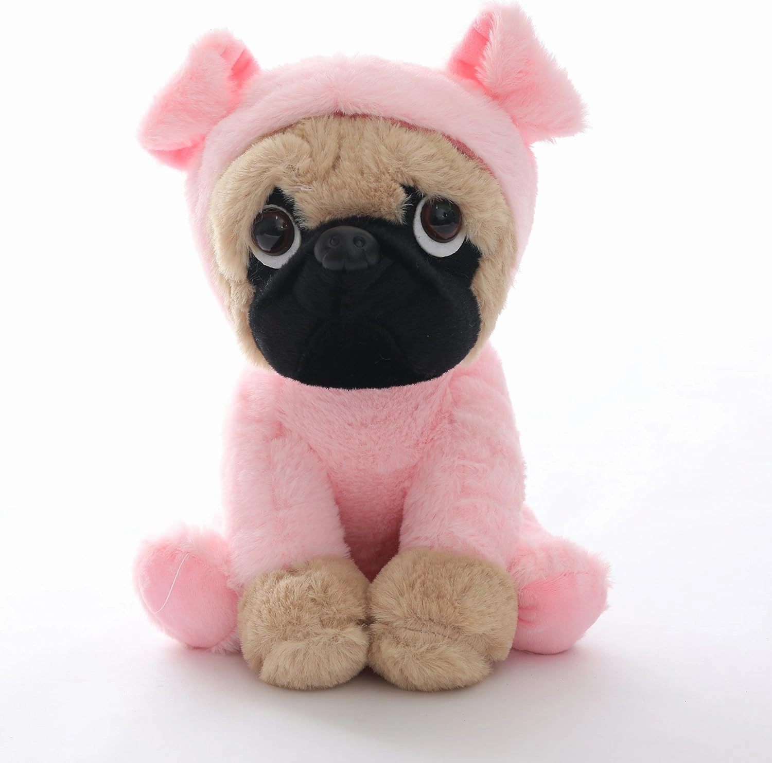 Stuffed Pug Plush Dog Puppy Soft Cuddly Animal Toy in Pig Costumes - Super Cute Quality Teddy Peggy The Pug Easter Basket Stuffers, Nursery Decor