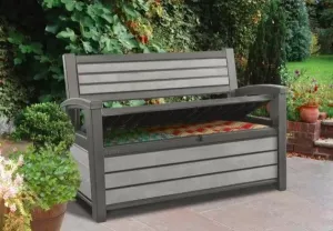 Stylish and Cute Bench!! Outdoor Trash Can, Play Tool, Gardening Supplies, Garden, Veranda, Garden, Toys, Garden, Simple Storage