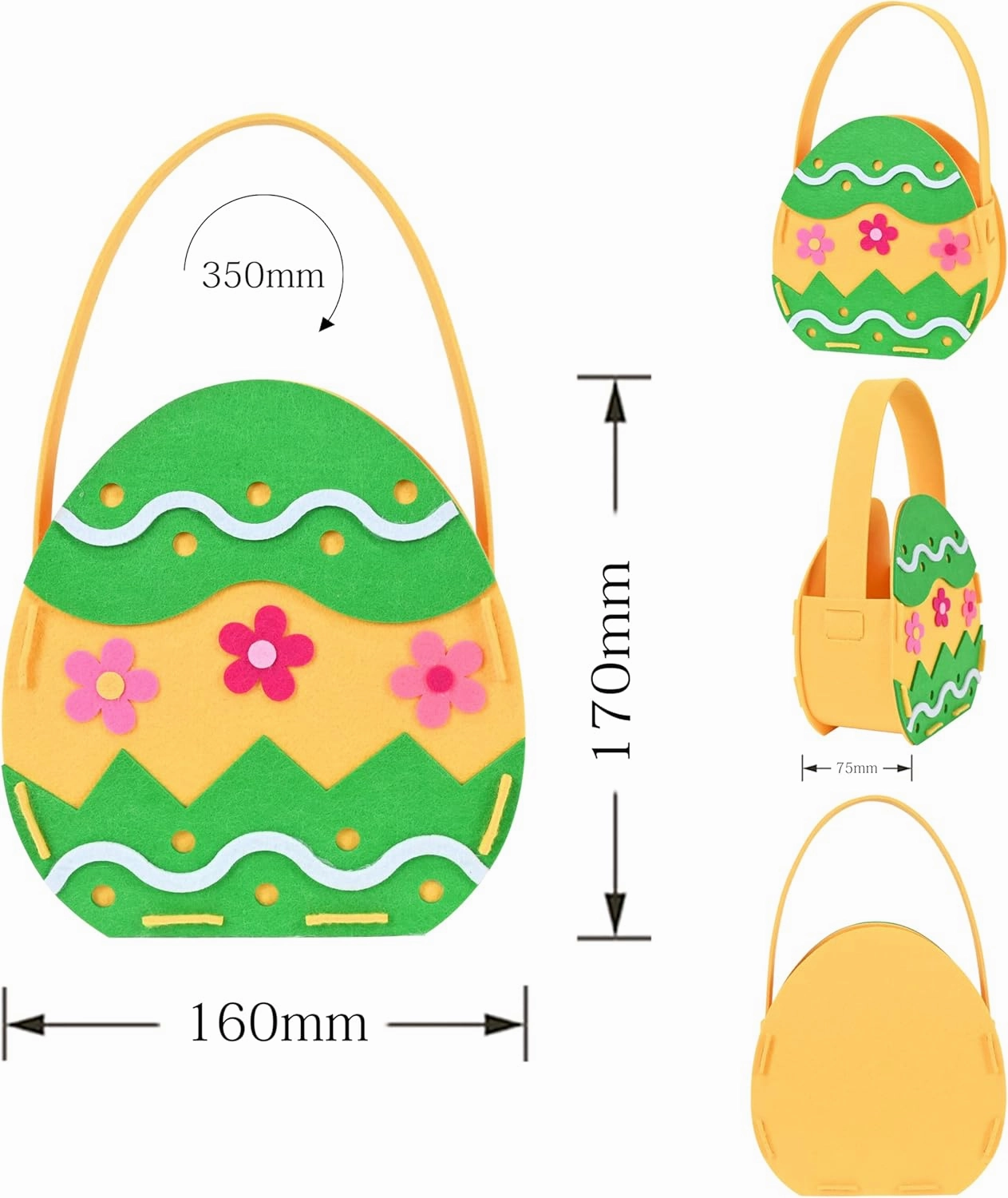 Sunny Fashion Girls Dress 2 Piece Bag Easter Bunny Egg Hunting Blue Casual Party