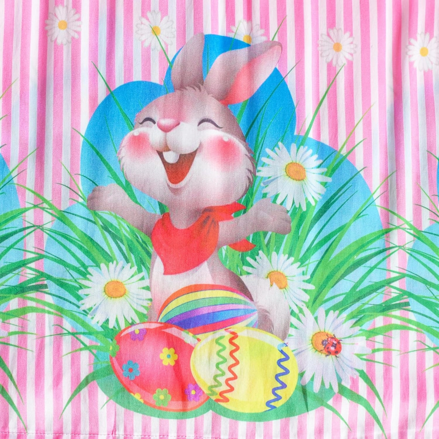 Sunny Fashion Girls Dress 2 Piece Bag Easter Bunny Egg Hunting Blue Casual Party
