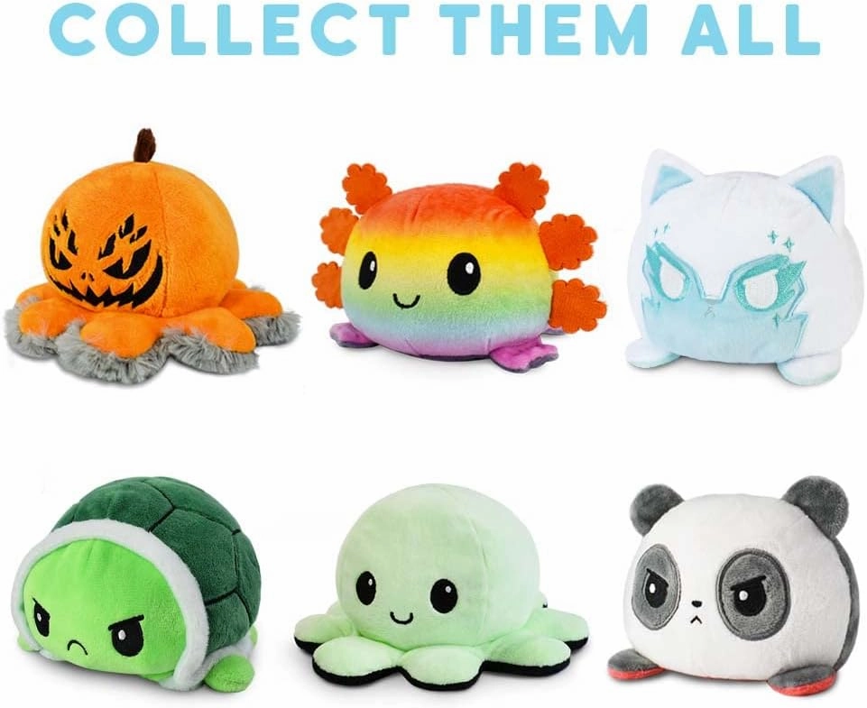 TeeTurtle - The Original Reversible Dog Plushie - Corgi - Cute Sensory Fidget Stuffed Animals That Show Your Mood
