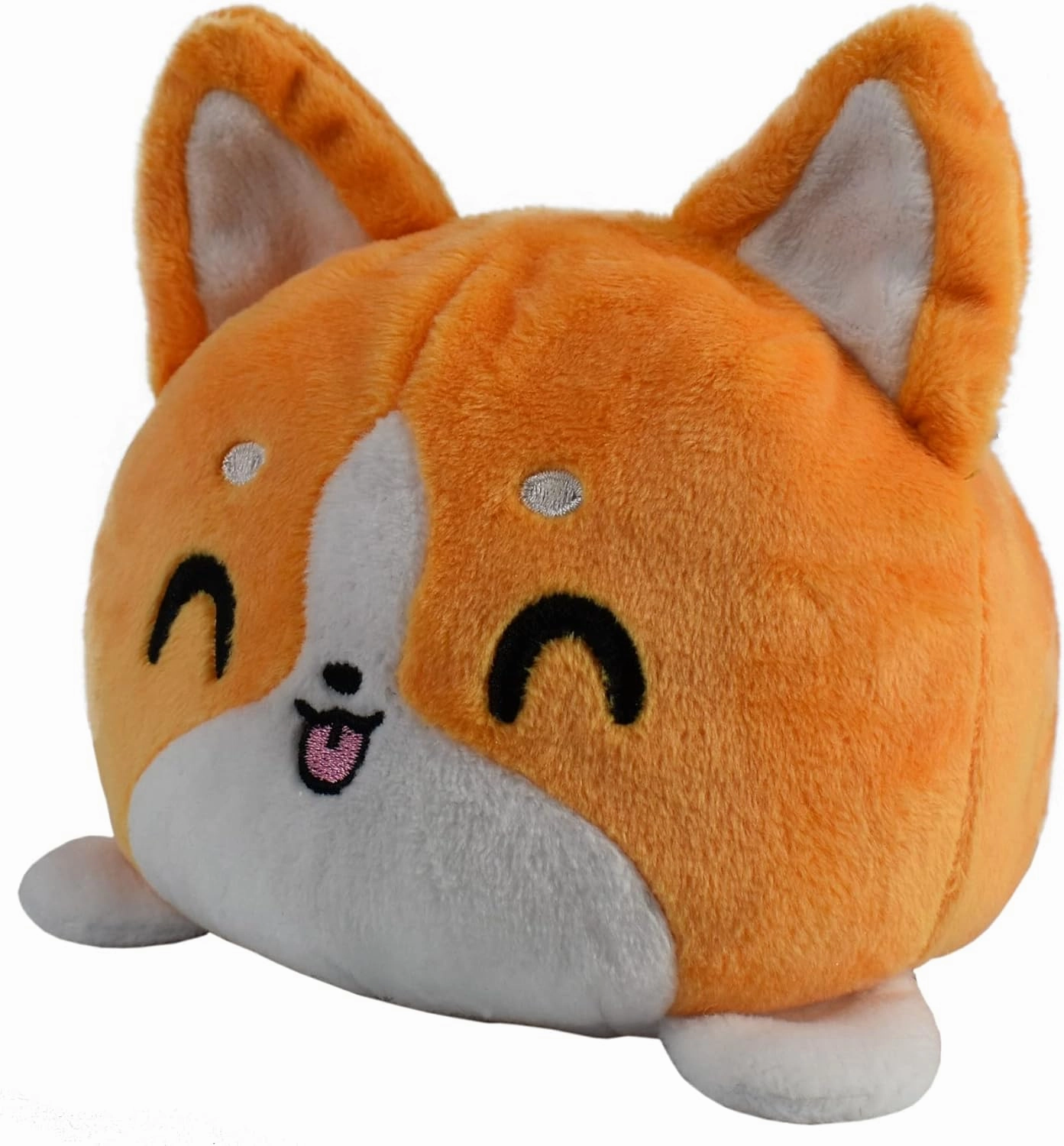 TeeTurtle - The Original Reversible Dog Plushie - Corgi - Cute Sensory Fidget Stuffed Animals That Show Your Mood