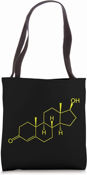 Testosterone Molecule Biology Science Bodybuilding Steroid Tote Bag