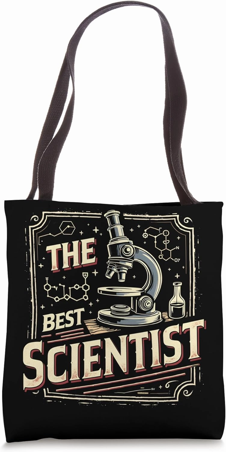The Best Scientist Microscope Chemistry Tote Bag