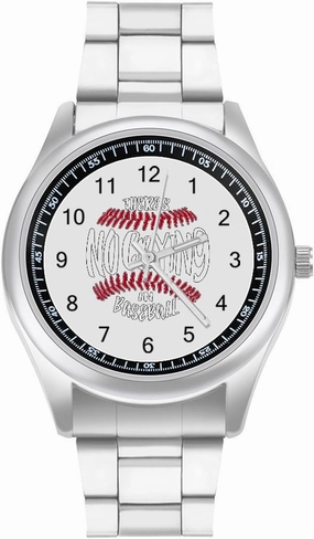 There's No Crying in Baseball Casual Wrist Watches for Men Classic Business Dress Watch Big Face for Work Gym