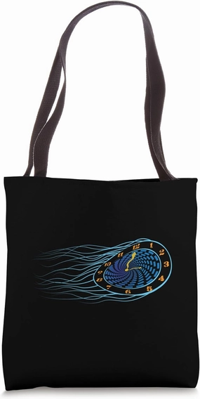 Time Travel blurred Clock Tote Bag