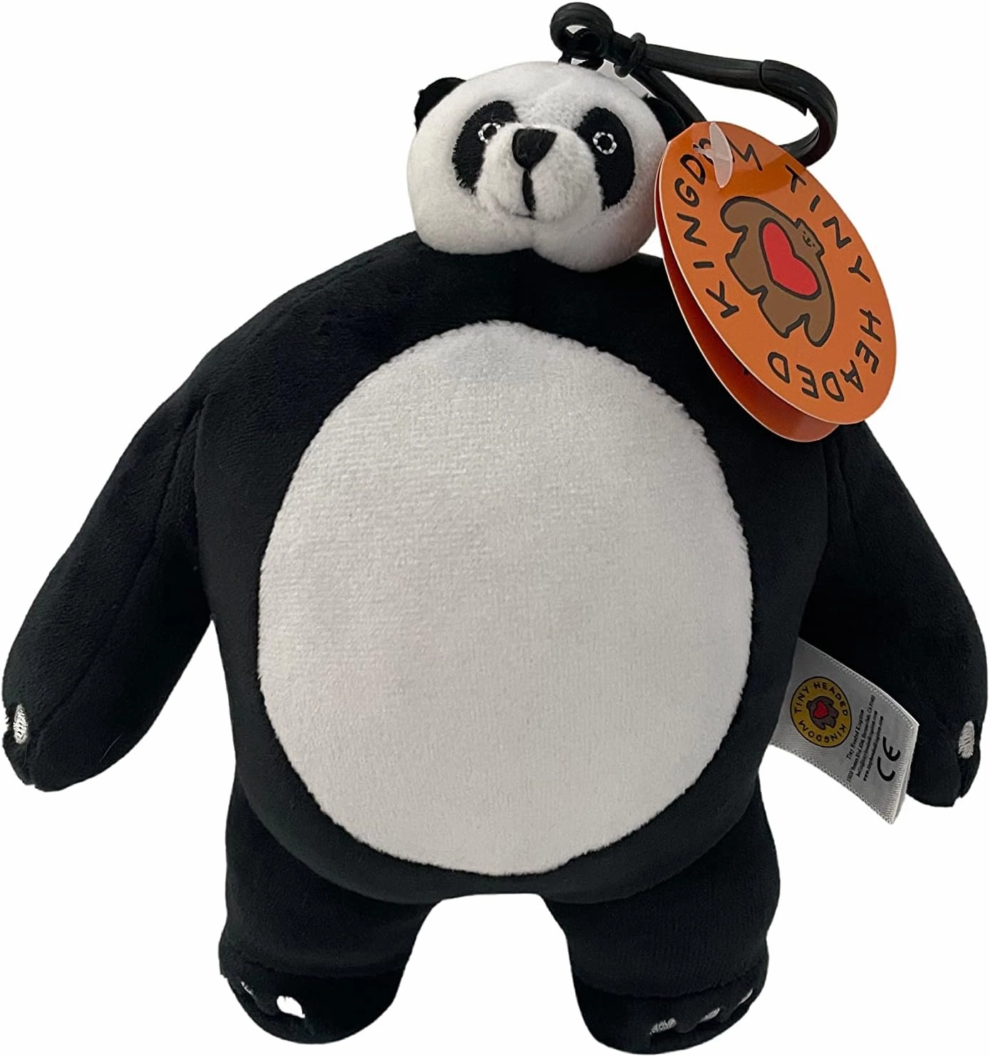 TINY HEADED KINGDOM Stuffed Animal, Panda Plush Toy for Girls and Boys, Adorable Bear Stuffed Animals, Big Plushies Small Head, Shrunken Head Bear, Bear Stuffed Animal with Small Head, 7 in