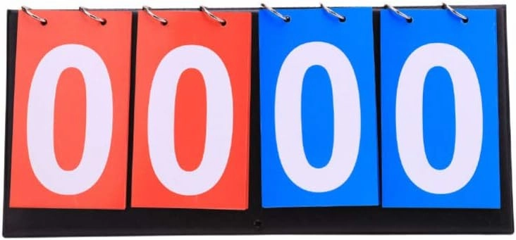 TOYANDONA Four- Flip Card Scoreboard Table Tennis Shovel Easy to Read Multi-Sport Scoreboard