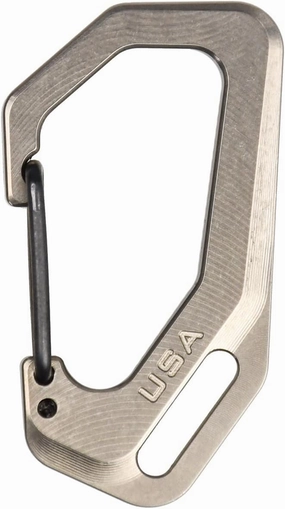 Trayvax Carabiner Brass or Titanium, 1 Ounce, Made in The USA