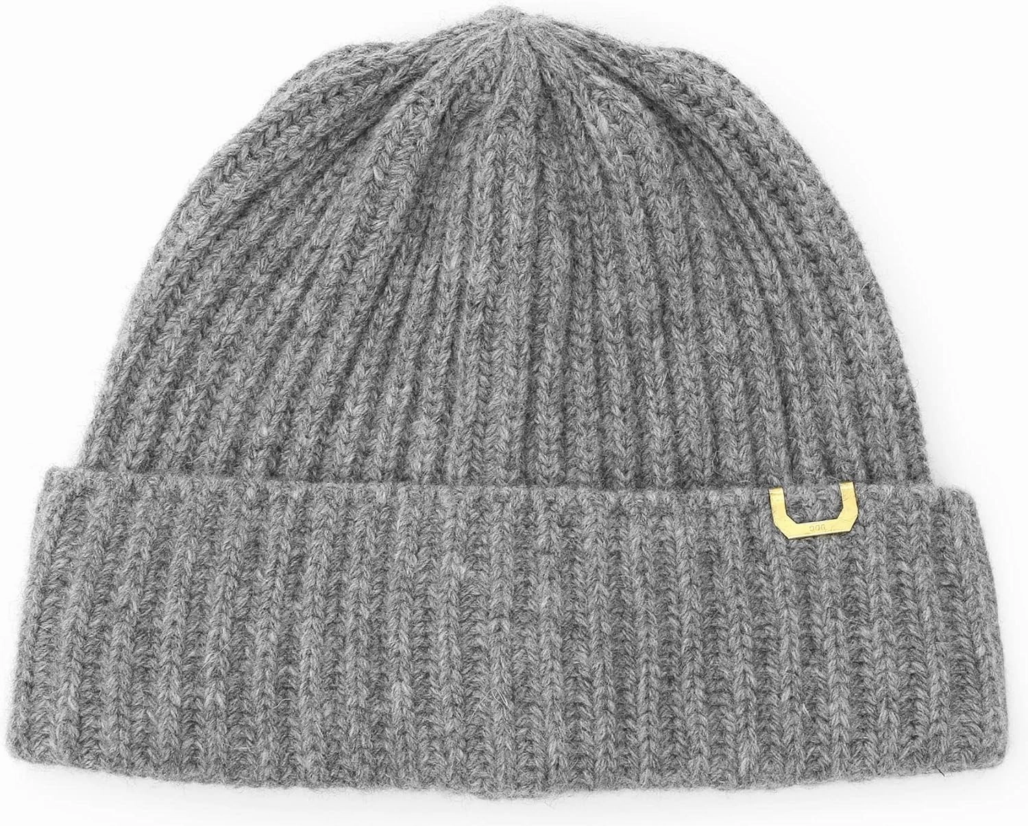 UNDERCONTROL Gold Brass Label Wool Cashmere Blend Fall Winter Unisex Cuffed Rollup Warm Plain Beanie Korea Knit Skull Ski Hat
