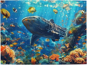 Underwater Fishes Wooden Jigsaw Puzzle for Adults 500 Pieces - Home Decor Art - Fun Family Game and Creative Gift for Teens, Kids, and Elders