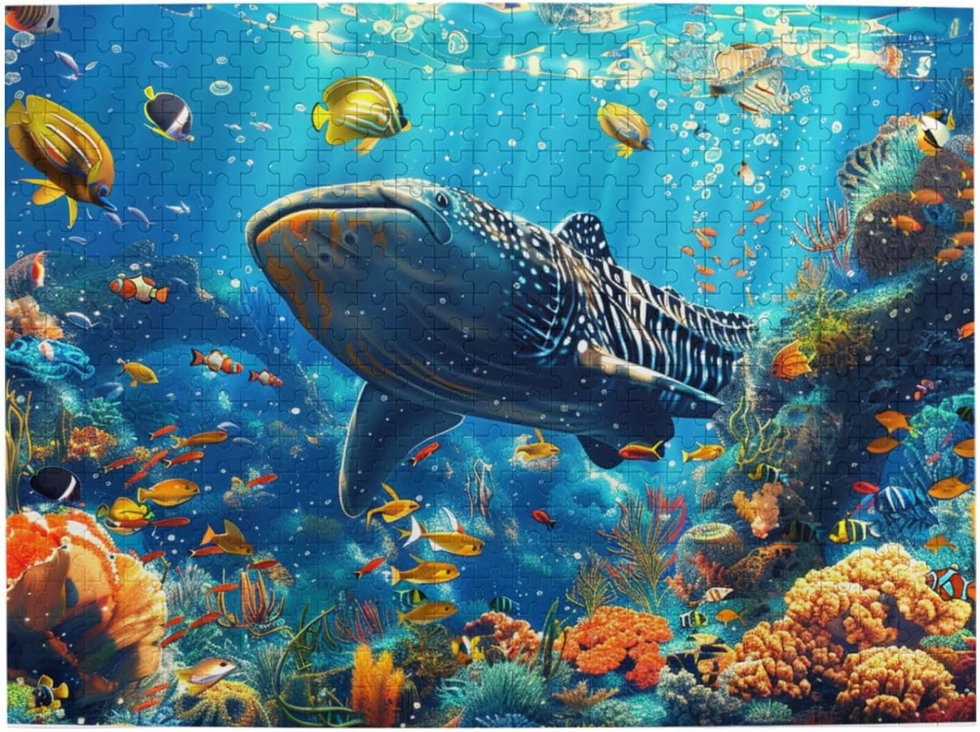 Underwater Fishes Wooden Jigsaw Puzzle for Adults 500 Pieces - Home Decor Art - Fun Family Game and Creative Gift for Teens, Kids, and Elders