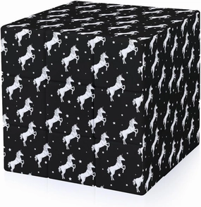 Unicorns with Star Full Printing 3x3 Fidget Cube Stress Relief Magic Speed Cube for Adults