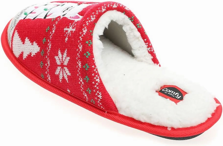 Unisex Flamingo Slippers Women's Fuzzy Plush Cozy Christmas House Shoes for Indoor Outdoor Man's Knitted Slippers