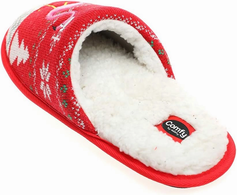 Unisex Flamingo Slippers Women's Fuzzy Plush Cozy Christmas House Shoes for Indoor Outdoor Man's Knitted Slippers