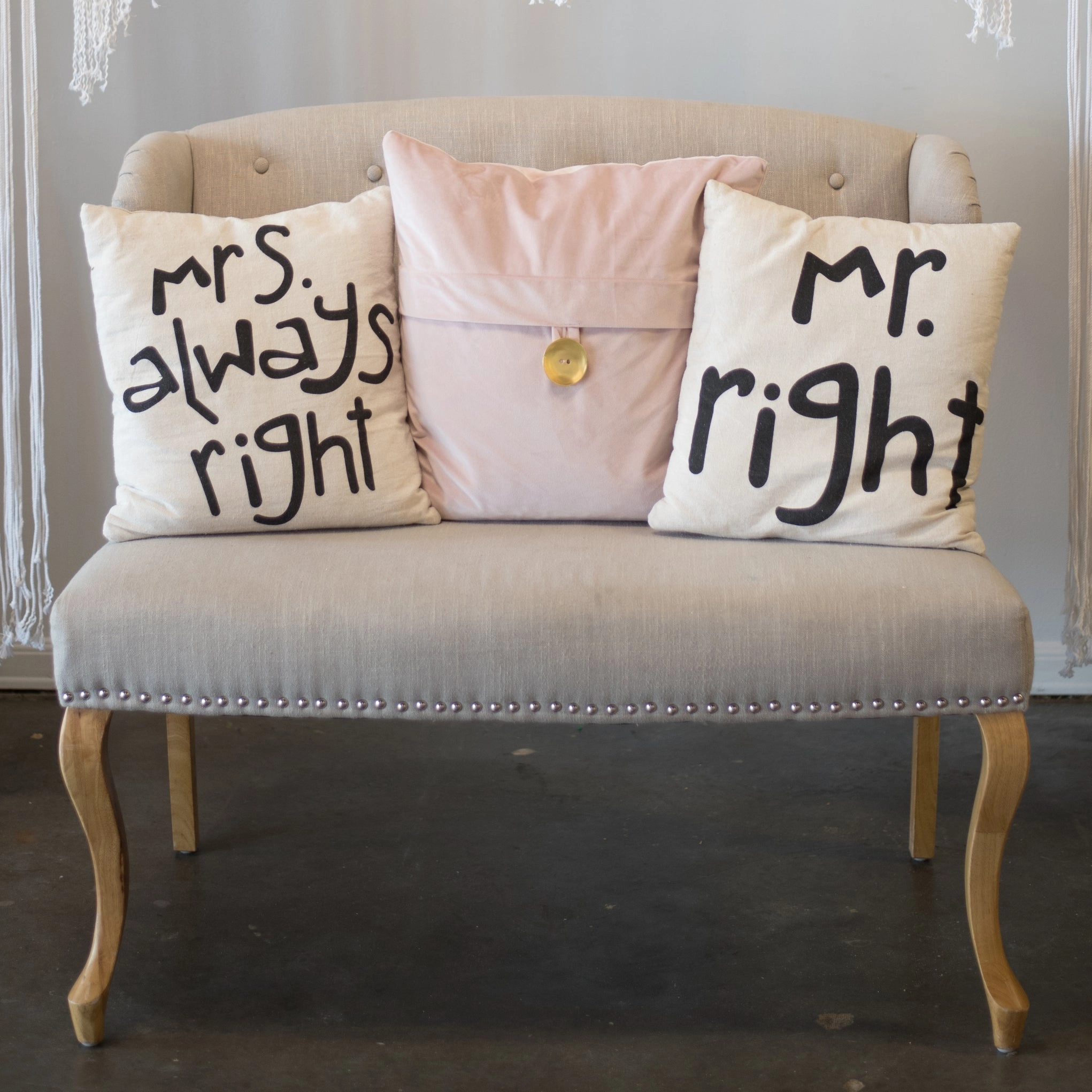 Upholstered Sweetheart Bench