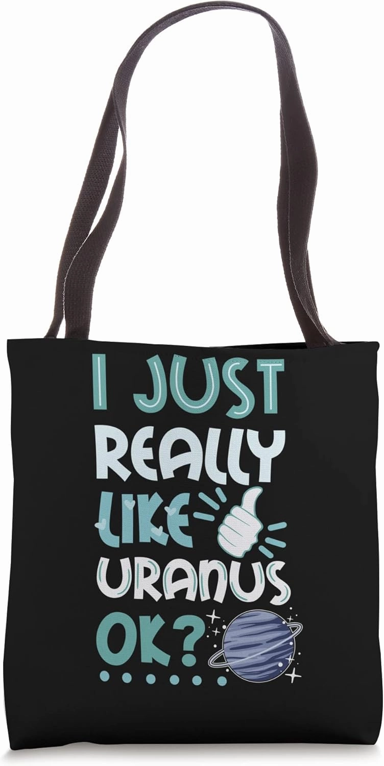 Uranus Planet Ring Solar System Gas Atmosphere Space Tote Bag