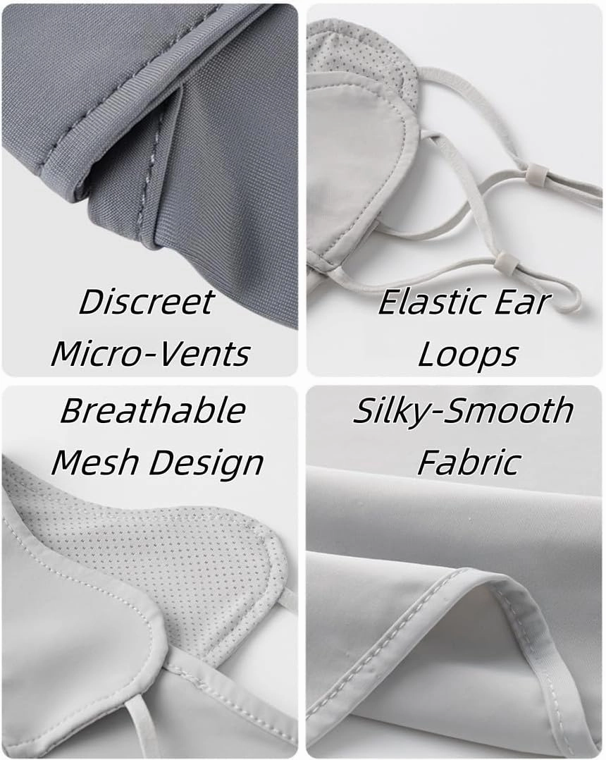 UV Protection Face Mask, Ultra Thin, Cool Touch for Outdoor Sports, Quick Drying,Skin Friendly