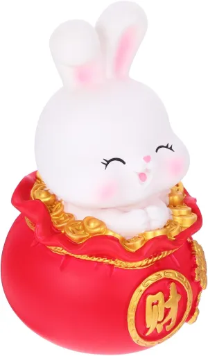 VANZACK Bunny Piggy Bank Decorative Money Jar for Capacity Rabbit Savings Pot Fun Educational Tool Unique Present Choice for Cute Bunny Statue Decor