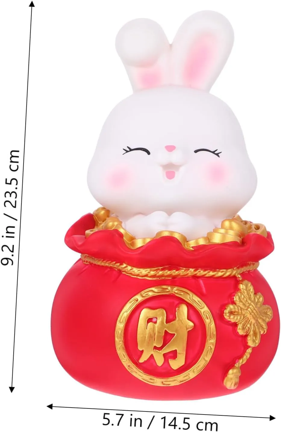 VANZACK Bunny Piggy Bank Decorative Money Jar for Capacity Rabbit Savings Pot Fun Educational Tool Unique Present Choice for Cute Bunny Statue Decor
