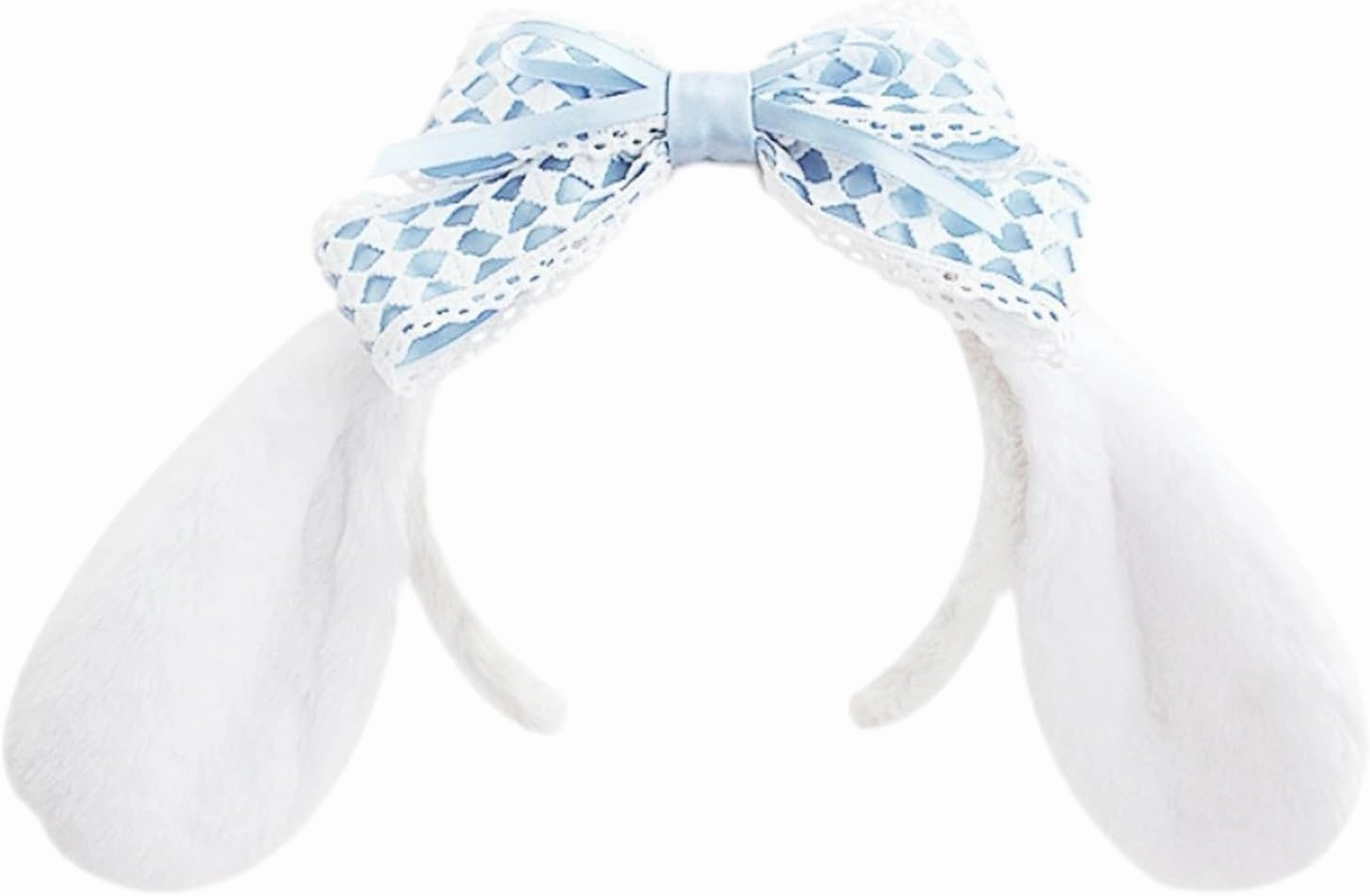 Vegove 5Pcs Cute Easter Bunny Costume Set, Plush Rabbit Ears Headband Kits, Halloween Rabbit Cosplay Outfits Accessories