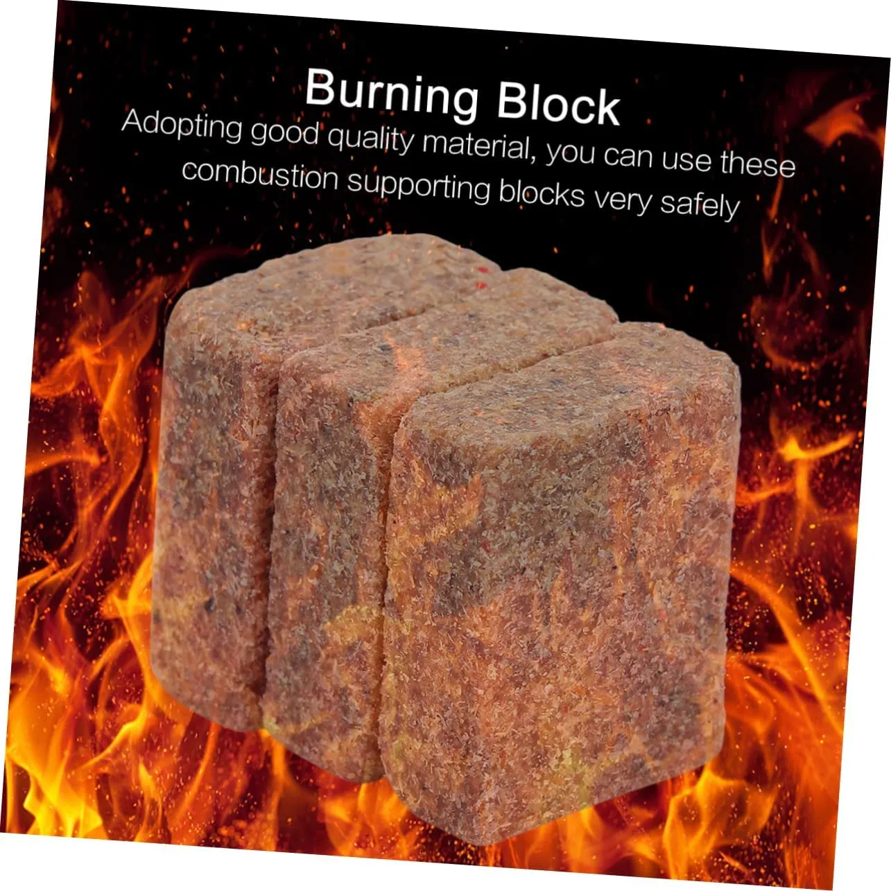 VICASKY 2sets Outdoor Fire Charcoal Starter Camping Accessories Easy to Use Burning Blocks 50pcs*2