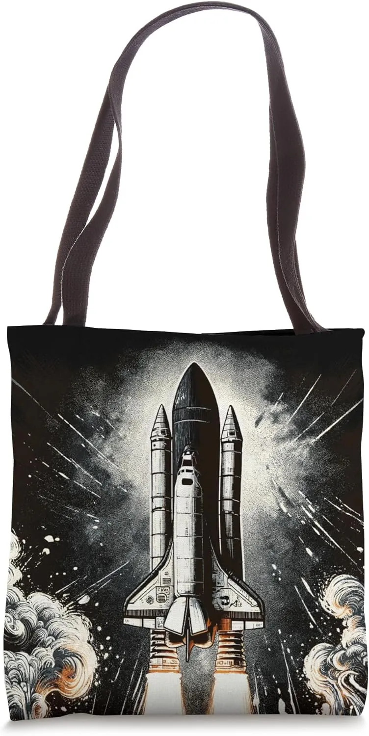 Vintage Space Shuttle Launch, Kennedy Space Centre Tote Bag