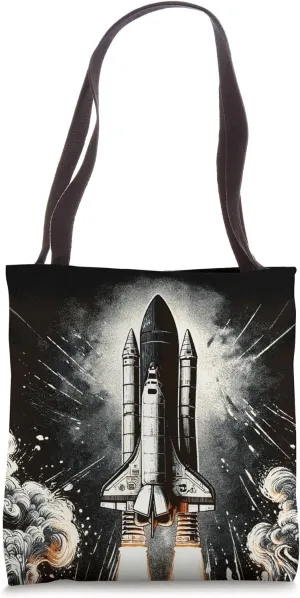 Vintage Space Shuttle Launch, Kennedy Space Centre Tote Bag