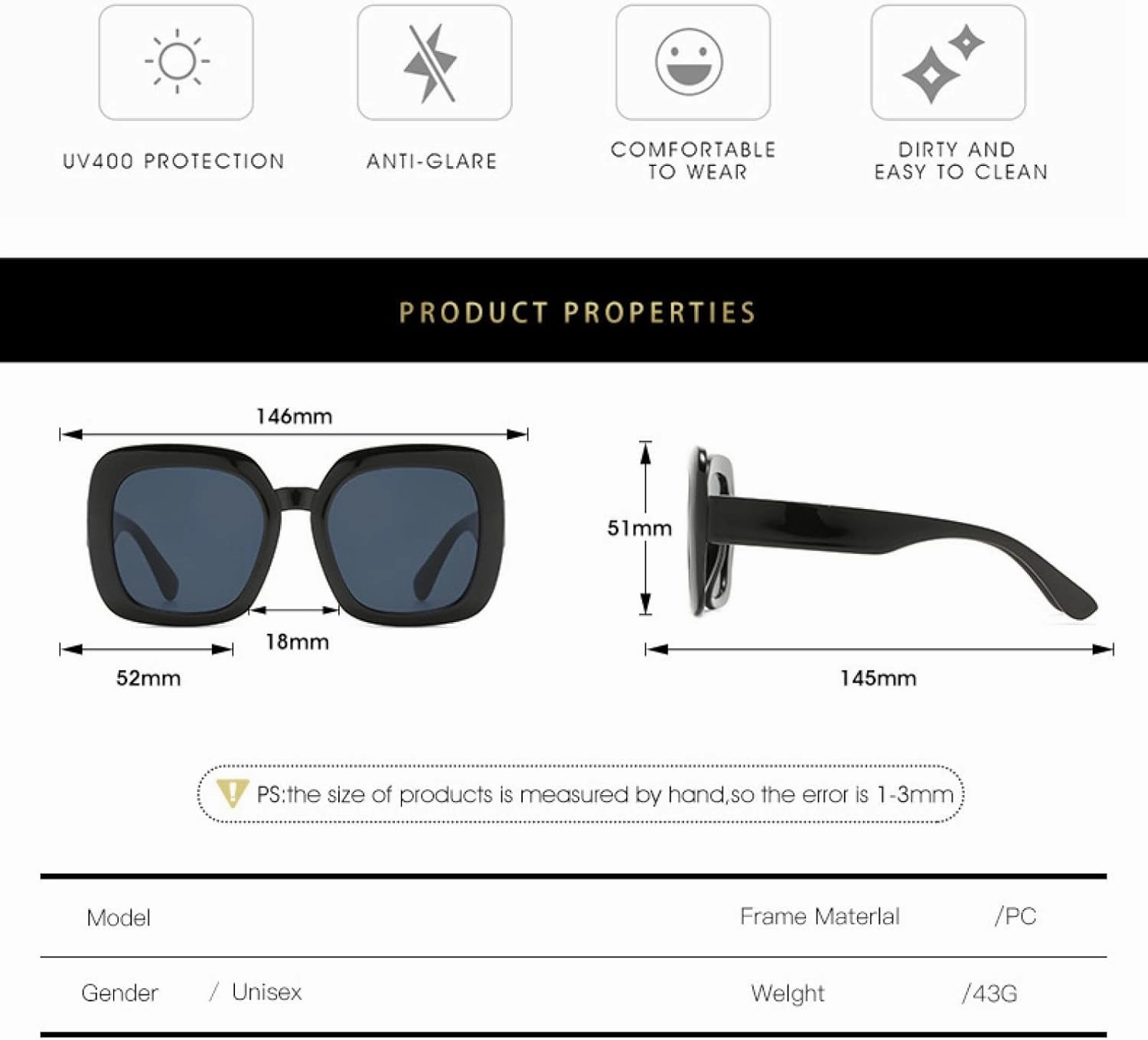Vintage Classic Frame Women Men Sun Glasses Fashion Trendy Outdoors Travel Shades Uv400