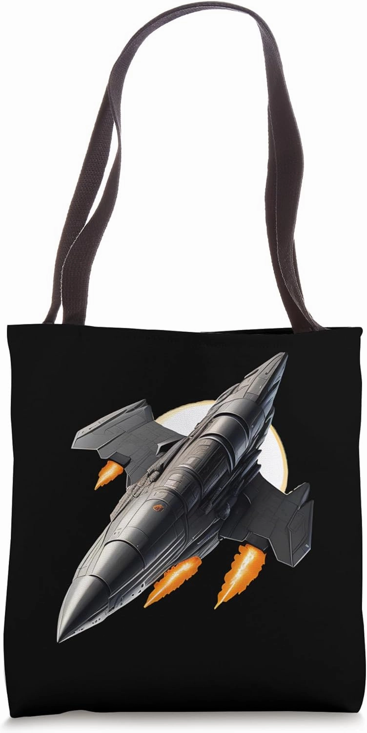 Vintage Spaceship Space Lover Retro Spacecraft Science Tote Bag