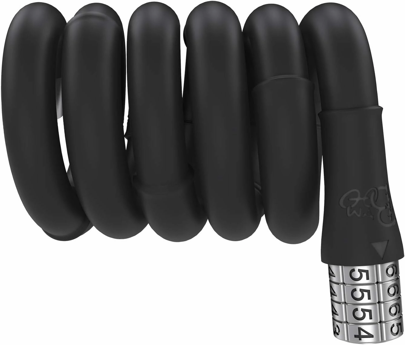 Volo Bamboo Bicycle Cable Lock, 4-Position Coil Combination Cable Bicycle Lock, Bicycle Security Anti-Theft Lock Code Lock Covered by Silicone Resin, Suitable for Road Bicycle, MTB Bike, Folding Bike