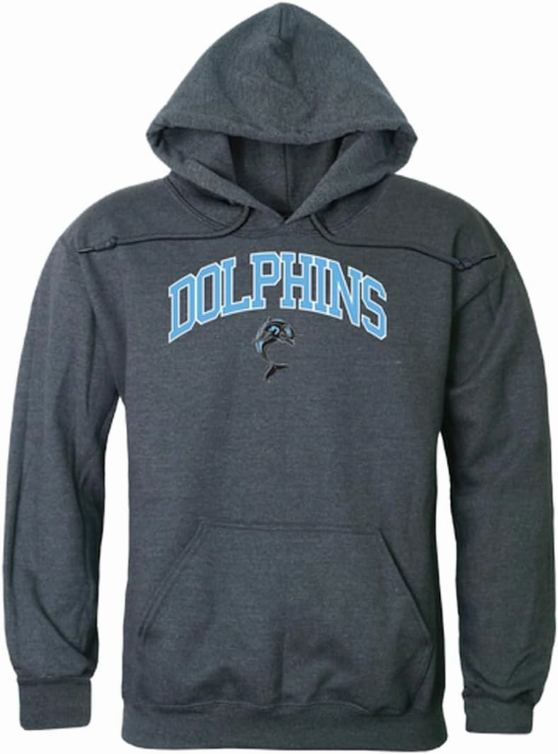 W Republic College of Staten Island Dolphins Campus Hoodie Sweatshirts - Heather Charcoal, X-Large