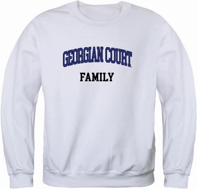 W Republic Georgian Court University Lions Family Fleece Crewneck Sweatshirt - White, Small