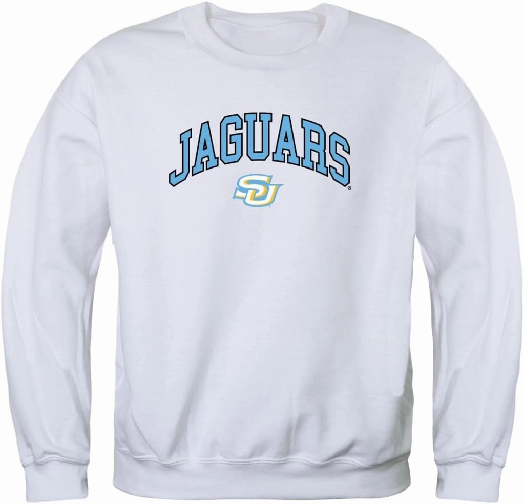 W Republic Southern University Jaguars Campus Crewneck Sweatshirt White Small