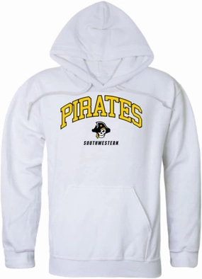 W Republic Southwestern University Pirates Campus Fleece Hoodie Sweatshirts White X-Large