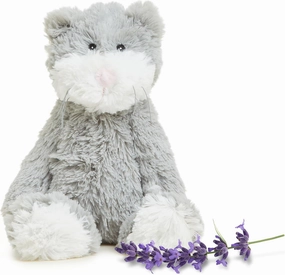 warmies Microwavable & Weighted Stuffed Animals, Cat - Heated Stuffed Animal Plushie for Warmth & Comfort - Cute Soft Plush Toys for Adults & Children (Boys, Girls, Babies & Toddlers)
