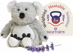 warmies Microwavable & Weighted Stuffed Animals, Koala - Heated Stuffed Animal Plushie for Warmth & Comfort - Cute Soft Plush Toys for Adults & Children (Boys, Girls, Babies & Toddlers)