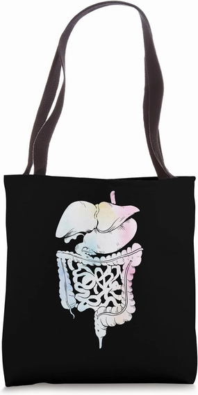 Watercolor Digestive System Art Gastroenterology Specialist Tote Bag