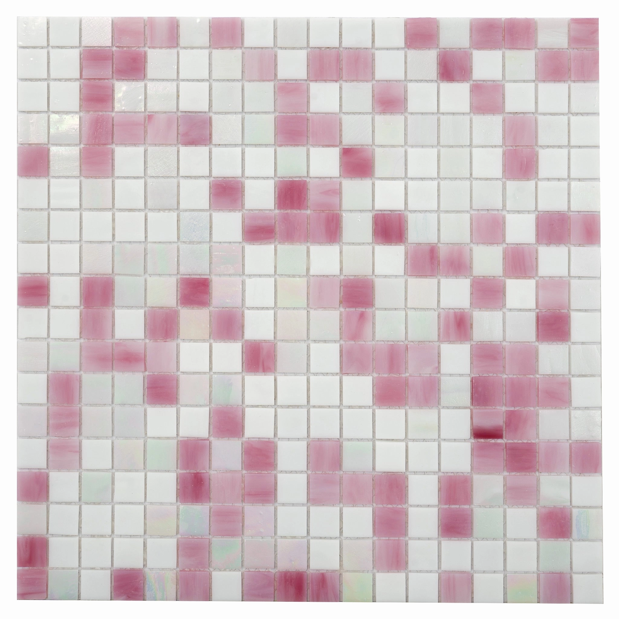 White Soft Pink 12x12 Glossy Uniform Square Glass Mosaic Tile (20 pack, 18.69 sq ft/case)
