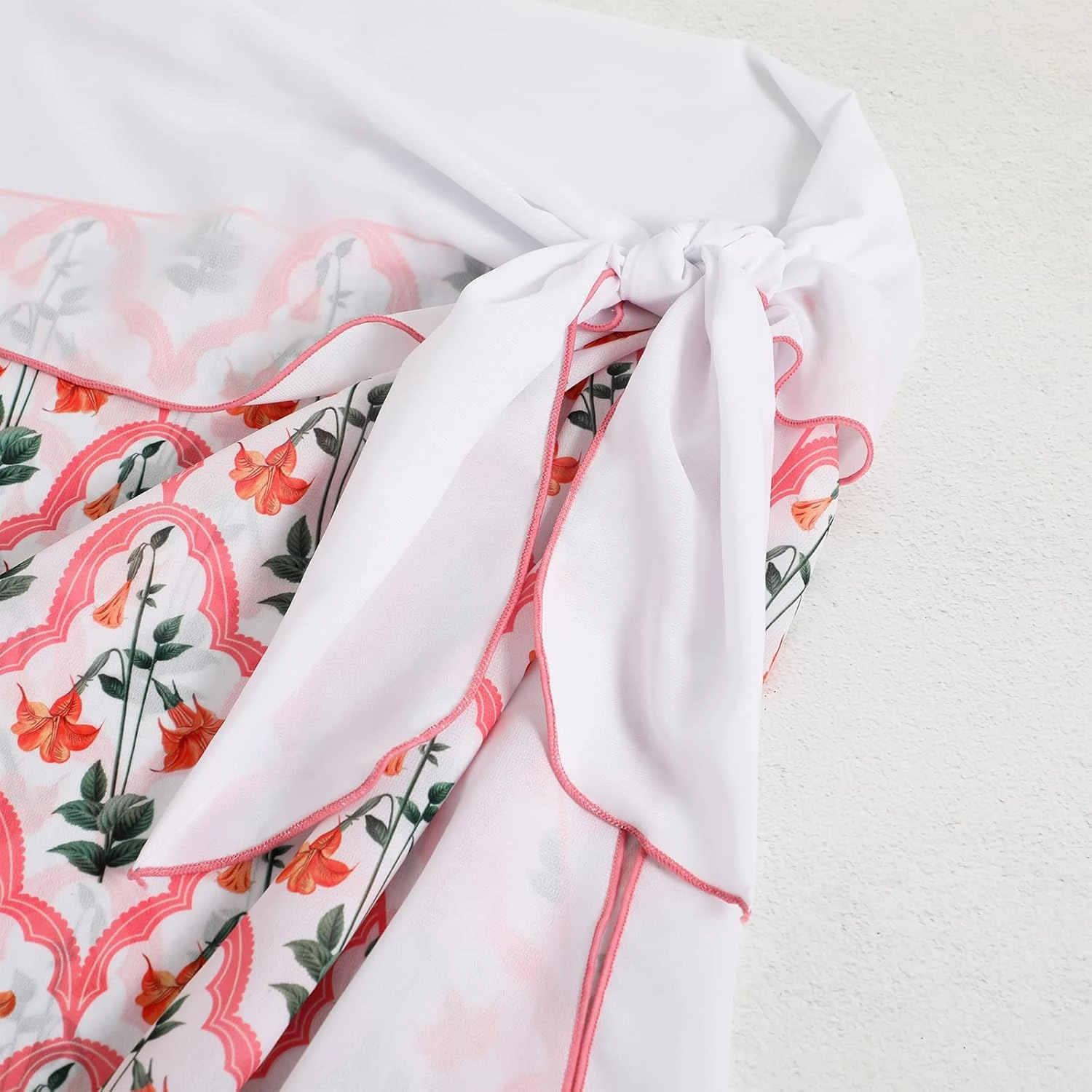 Women One Piece Swimsuit with Matching Cover Ups Floral Sexy Bikini Sets High Cut Push Up Two Pieces Bathing Suit