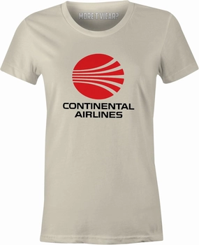 Women's Continental Airlines - Retro Airliner Logo T Shirt
