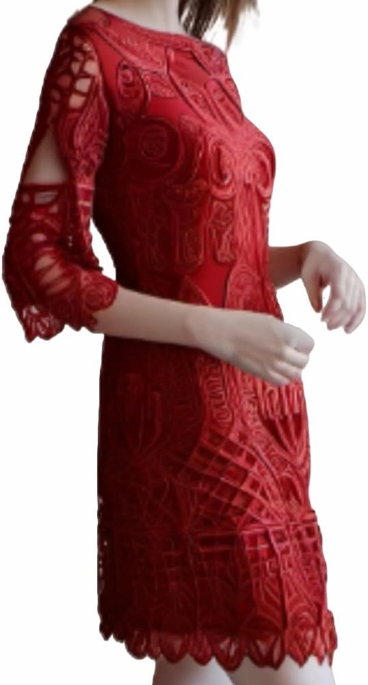 Womens Thread Embroidery Temperament Dress Light Luxury Elegant Short Slim fit Womens Banquet Dress 8910
