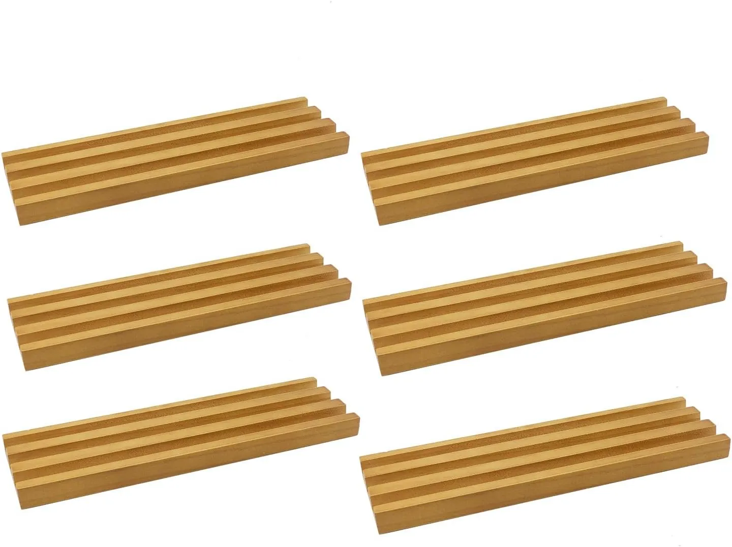 Wooden Domino Trays/Racks Set of 6 Mexican Train Domino Trays/Racks Double 12 Tiles Holders Rack Domino Tiles Holders Domino Wood Holder (6 Wood Domino Organizers)