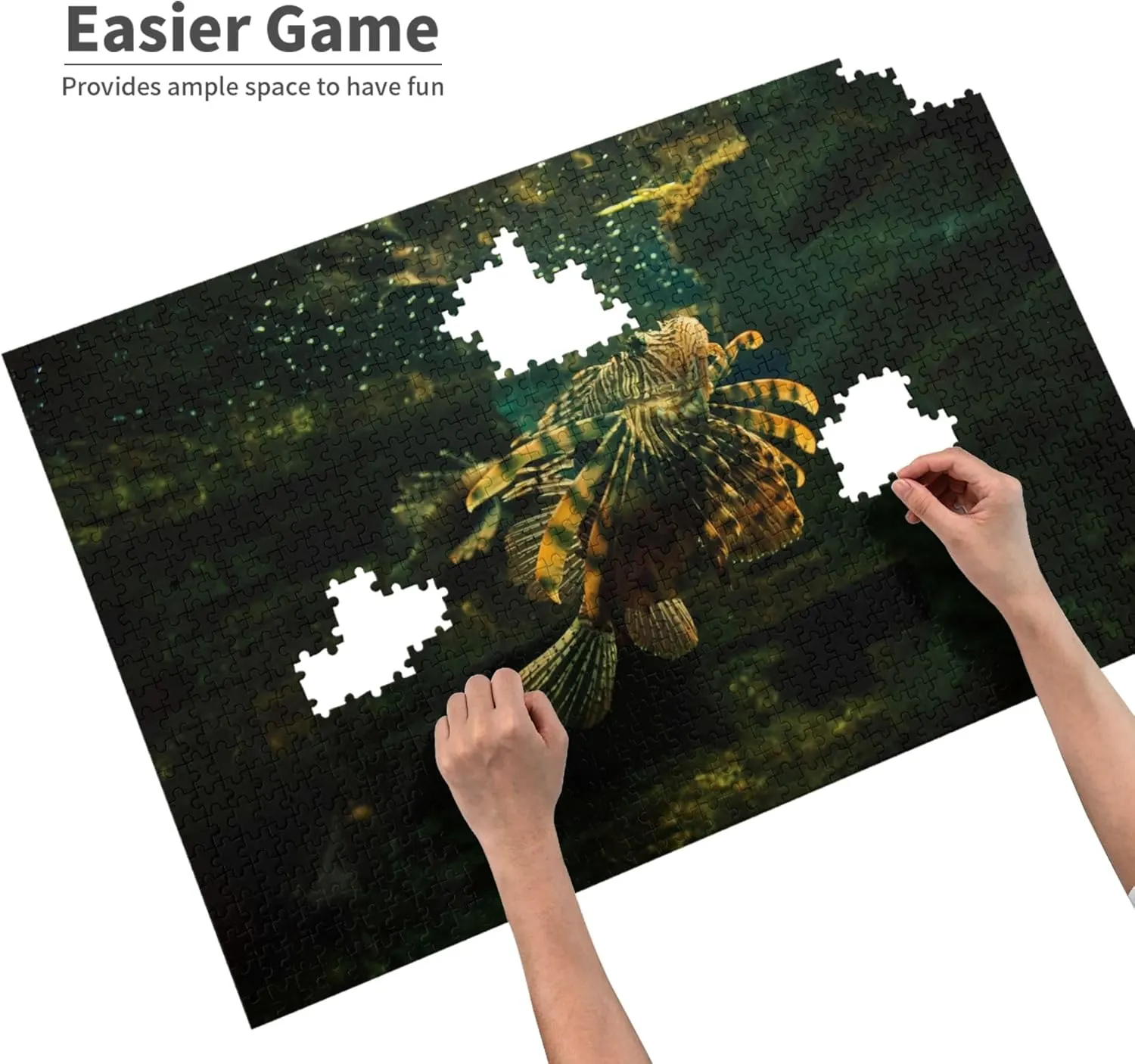 Wooden Puzzles Fish 500 Piece Mother's Day Children's Day Exercise Patience Puzzle Game - Education Intellectual Puzzle Game Toys Gift