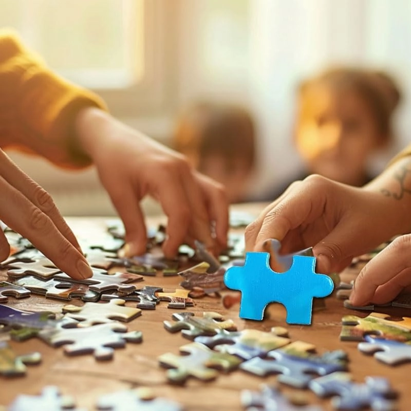 Wooden Jigsaw Puzzles for Adults Teens 1000 Piece Fishing Village at The Seaside Fun Interactive Learning Toys for Boys Girls Family Game