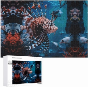 Wooden puzlle Fish in Fish Tank Game Pieces for Whole Family to use time Home Wall Art or Perfectly Gifts 1000 PCS