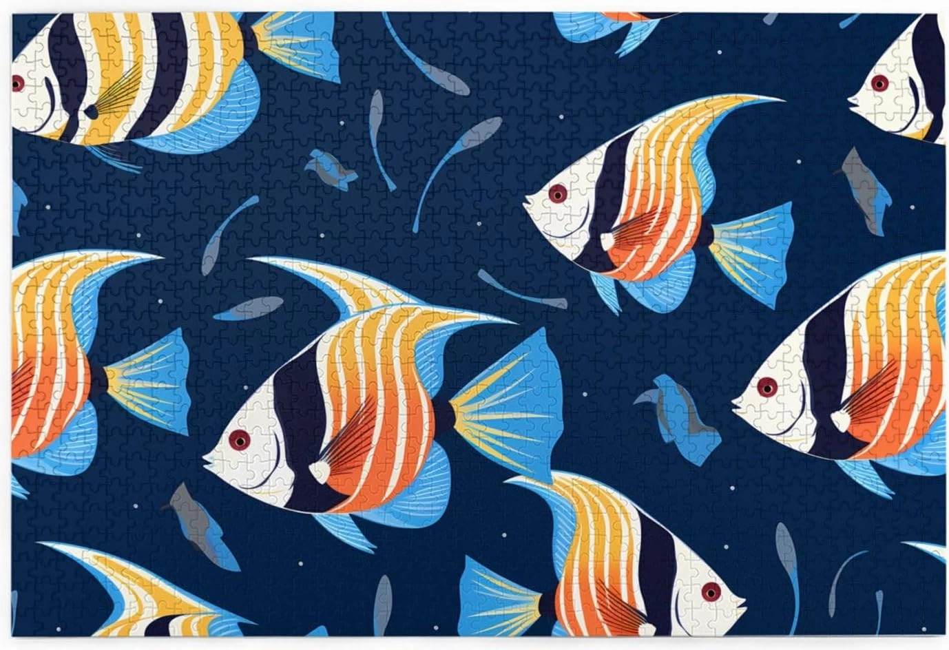 Wooden Puzzles Aquarium Angelfish Game Pieces for Whole Family to use time Home Wall Art or Perfectly Gifts 1000 PCS