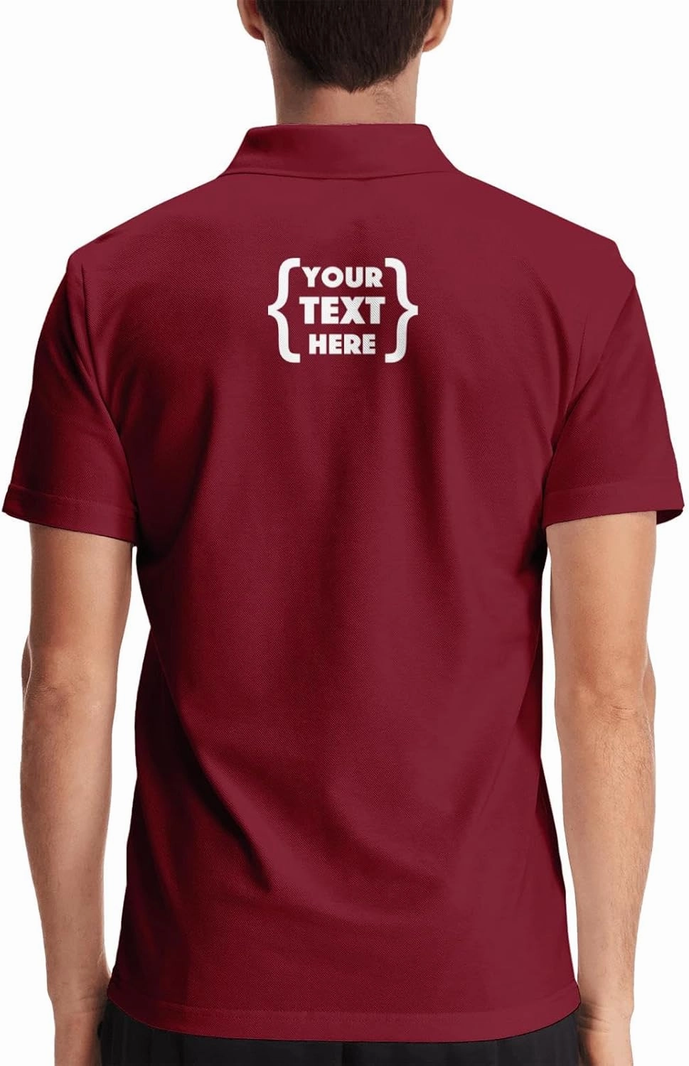Xiovio Customize® Custom Men's Polo Shirts Golf Jersey Tees | Front·Back Print, Embroidery Personalized with Text & Logo